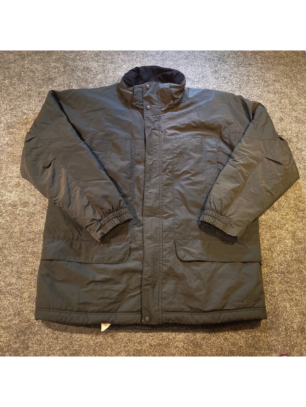 L.L. Bean Primaloft Insulated Winter Jacket Dark Green Men's Large Regular